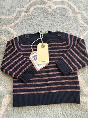 0-2 mos FUB Boatneck Sweater NWT